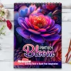 Perfect Bloom Coloring Book Spiral Bound for Adults, Premium Cover, 30 Oversized Coloring Pages of Multicoloured Blossoms for Stress Relief and Relaxation